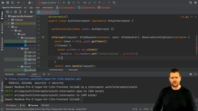 Distributed Programming Fullstack 2021 | S3P26 | Angular Security | Add JWT to Req with interceptor смотреть онлайн