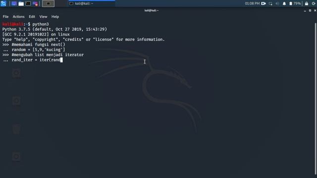 Mengeluarkan Iterator Terurut dengan Fungsi Next | Tutorial Python Bahasa Indonesia смотреть онлайн