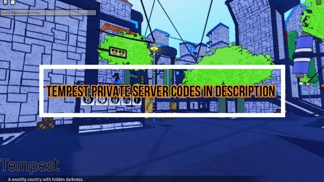 Tempest Private Server Codes | New Village Updated | Shindo Life Rellgames