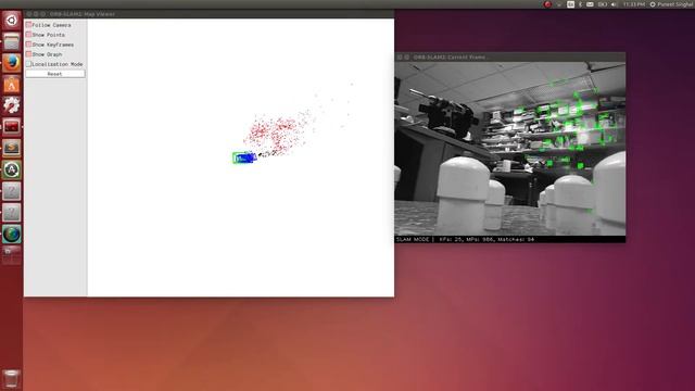 ORB tracking of play station camera mounted on snake robot смотреть онлайн