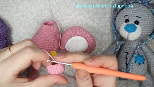 Вяжем Мишку Тэдди крючком,2 часть #Вяжемвместе#вяжеммишку#вяжемигрушки смотреть онлайн