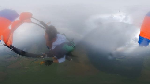 Прыжок с парашютом !  видео Vr360 .