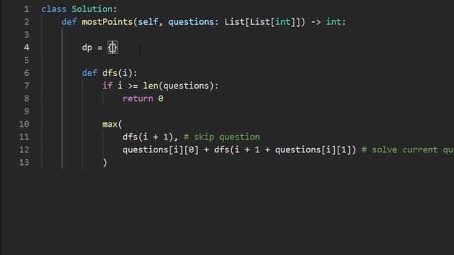 Solving Questions With Brainpower - Leetcode 2140 - Python смотреть онлайн