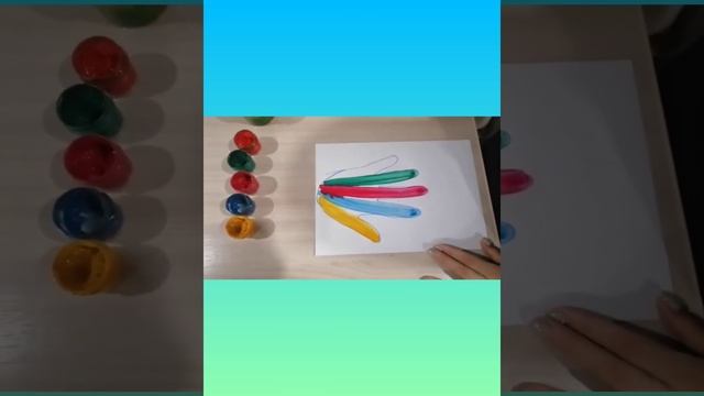 рисование зонтика с помощью ладошки) смотреть онлайн