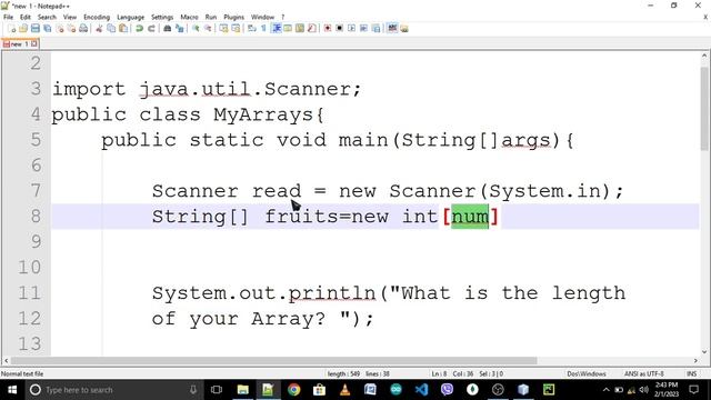 Adding Elements in an Array Using Scanner - Java смотреть онлайн