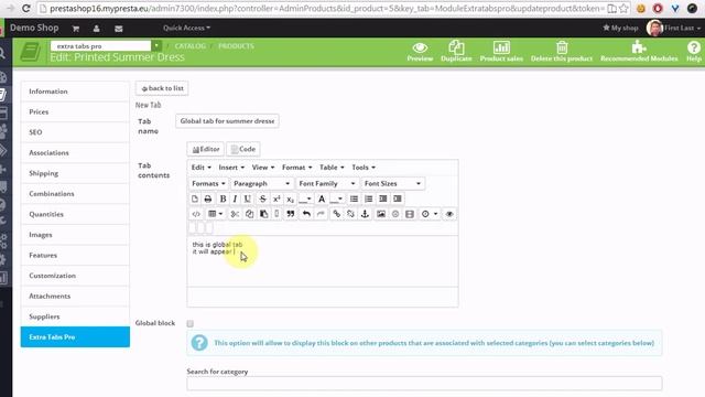 Product extra tab pro - prestashop 1.6 1.5 how to create tabs смотреть онлайн