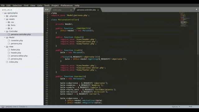 CRUD MVC con PHP смотреть онлайн
