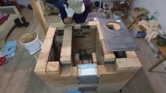 Подовая, колпаковая печь. Установка варочной плиты. Часть 4. смотреть онлайн