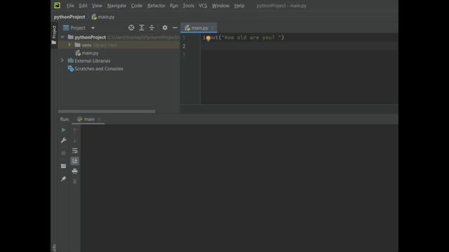 Input function example in Python to ask for information from the user смотреть онлайн