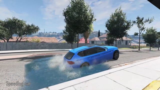 Cars vs Pothole #20 (a puddle) - BeamNG.Drive смотреть онлайн
