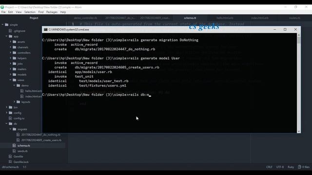 Ruby on Rails 5 Tutorial #6 Migrations ( हिन्दी) смотреть онлайн