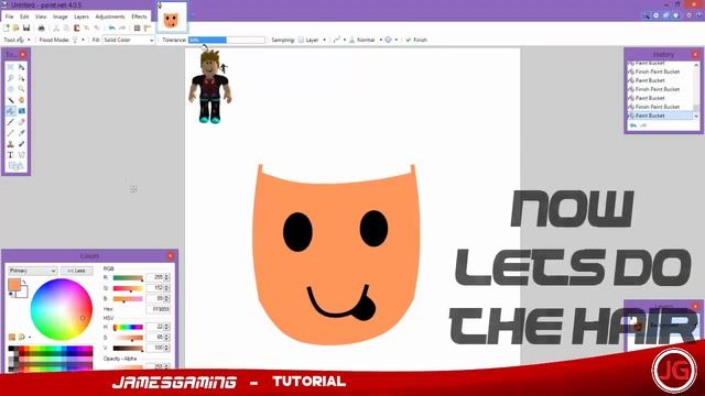 ROBLOX Tutorial | How To Make A Roblox Profile Picture/Face - Paint.net смотреть онлайн