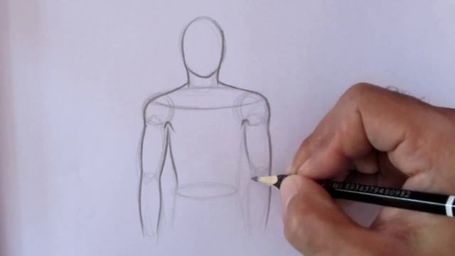 How to draw human figure drawing Male Torso easy for Beginners| Pencil drawing tutorial easy Basics смотреть онлайн