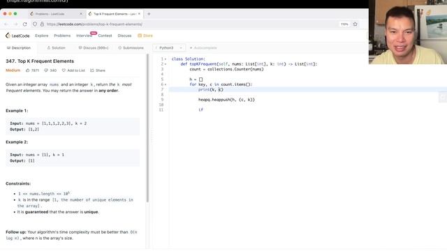 347. Top K Frequent Elements - Day 9/30 Leetcode April Challenge смотреть онлайн