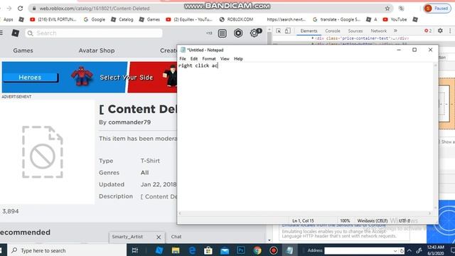 How to get the content deleted shirt on roblox смотреть онлайн