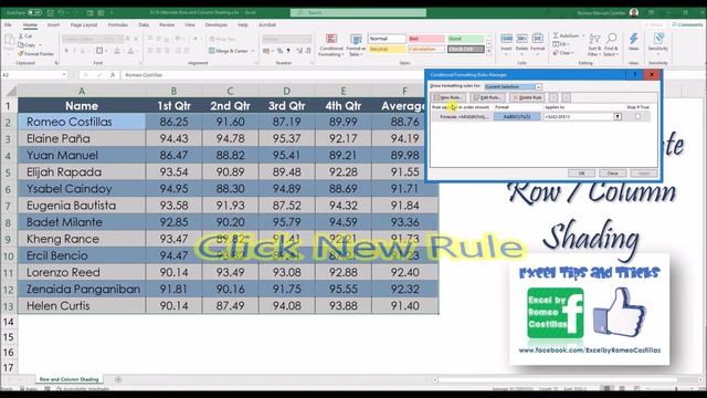 How to Apply Alternate Row and Column Shading in Excel смотреть онлайн