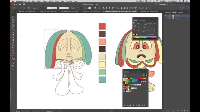 04. Digitizing Sketches Series: Color Using Swatches and the Eye Dropper Tool смотреть онлайн