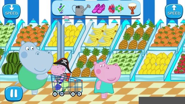 Супермаркет для детей Hippo - iOS / Android - Развивающая игра смотреть онлайн