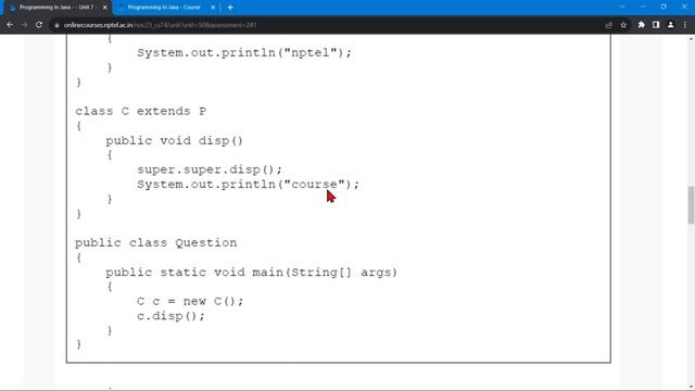 NPTEL Programming In Java WEEK5 Quiz Assignment Solutions? | Swayam July 2023 | IIT Kharagpur смотреть онлайн