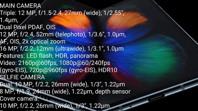 Samsung Galaxy Fold Detailed Review specs, camera, CPU, GPU, battery, price etc. смотреть онлайн