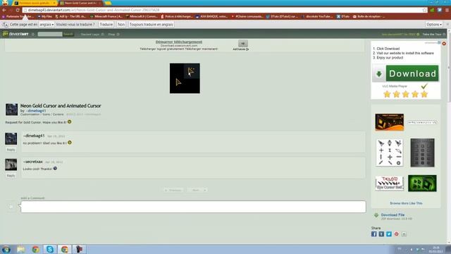 Tutoriel modifier son curseur de souris(Windows 7) смотреть онлайн
