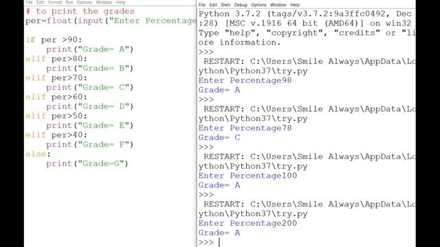 Part 23: Python Program to Check grades смотреть онлайн