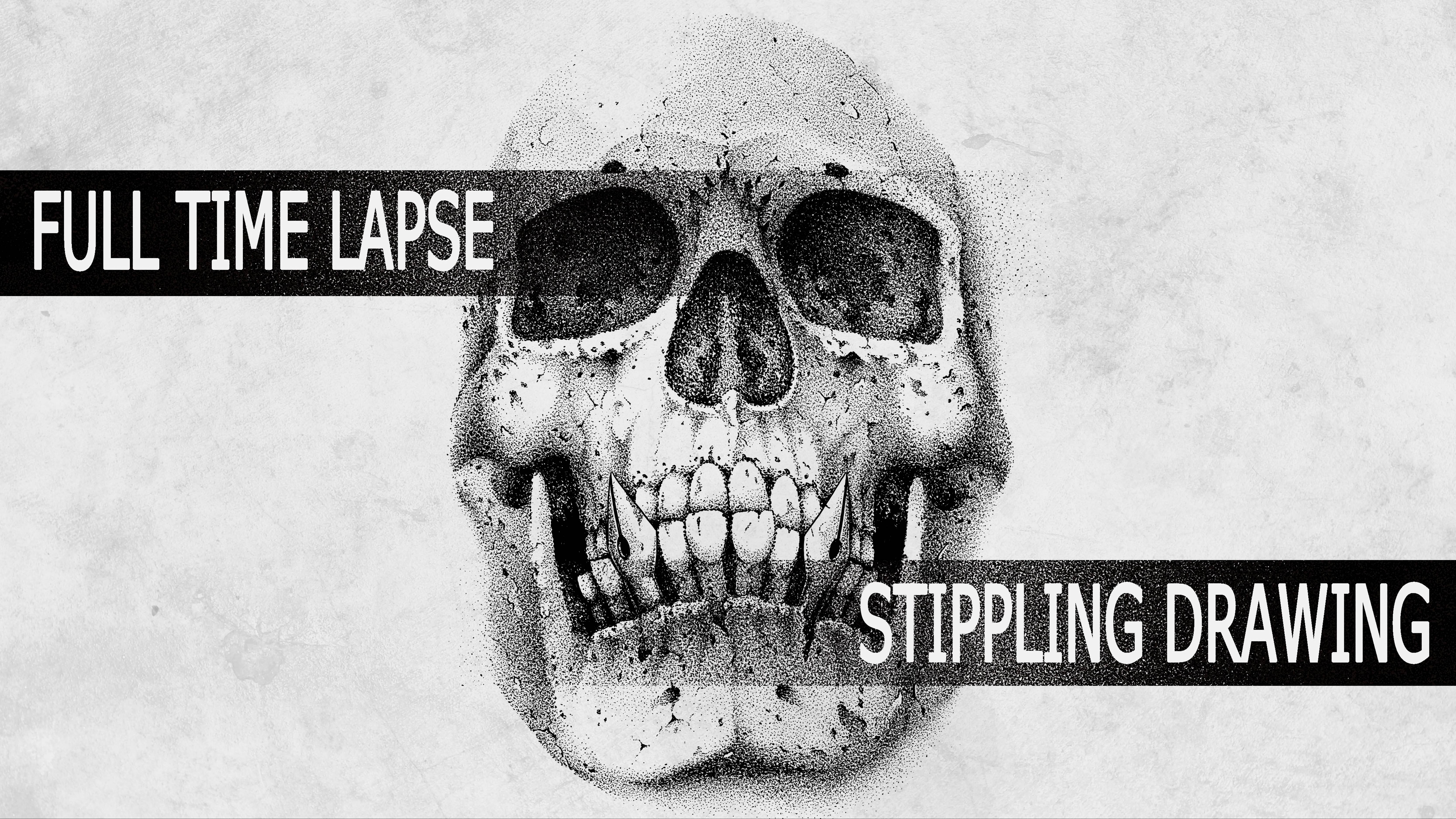 Рисую череп, от скетча до финального. Дотворк. Time Lapse смотреть онлайн
