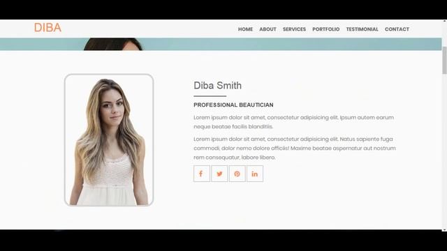 Diba - one page portfolio HTML Template | Bootstrap Personal Portfolio Website Template смотреть онлайн