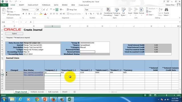 How to Import GL Journals using Excel based ADI (Oracle Fusion Applications 11g) смотреть онлайн
