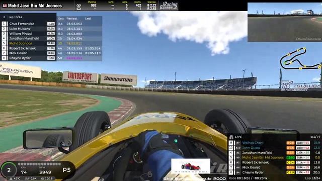 iRacing S3W6 Skip Barber Racing School @ Tsukuba Circuit Race#1 смотреть онлайн