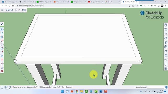 สร้างโต๊ะแบบ 3D ด้วยโปรแกรม SketchUp for School смотреть онлайн