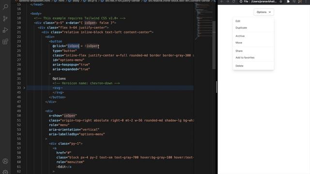 #2 - AlpineJS Tutorial - How to create a dropdown with Alpine.js | Using x-data, x-init, x-show... смотреть онлайн