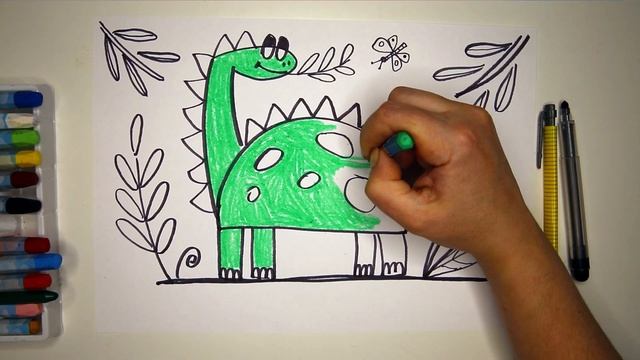 #какнарисовать #ДИНОЗАВР Уроки рисования для детей #howtodraw #dinosaur #drawforchildren смотреть онлайн