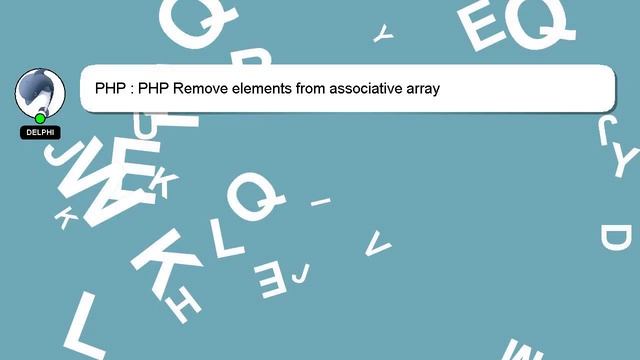 PHP : PHP Remove elements from associative array смотреть онлайн