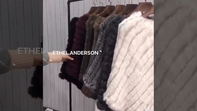 Женский меховой жилет пончо ethel anderson, вязаный вечерние шали из натурального меха кролика, смотреть онлайн
