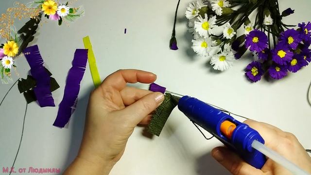 Кустовые хризантемы из бумаги. МК смотреть онлайн