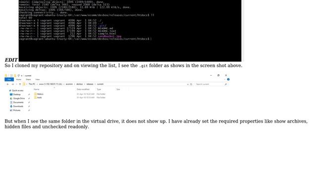 Git GUI on Windows not seeing .git folder from Samba share смотреть онлайн