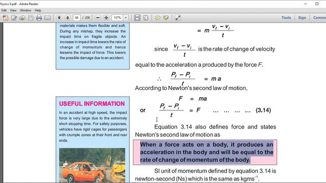 9th Physics CH#3 Relation b/w force and momentum, Isolated System Law of conservation of momentum смотреть онлайн