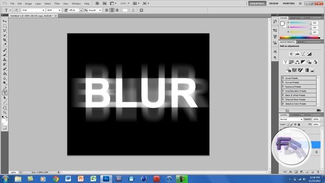 How To Make a Ghostly Blur Text Effect Using Photoshop CS5 смотреть онлайн