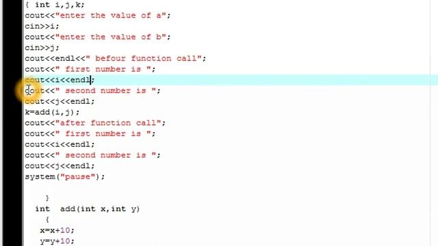FUNCTION CALL BY VALUE смотреть онлайн