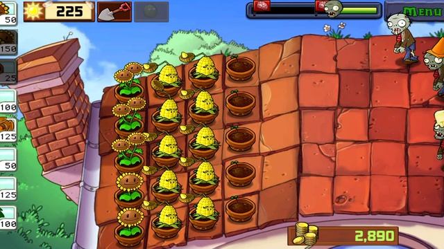 Plants vs zombies - Roof Level 8, прохождение смотреть онлайн