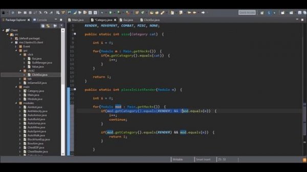 Coding a minecraft hacked client - A Custom Click GUI
