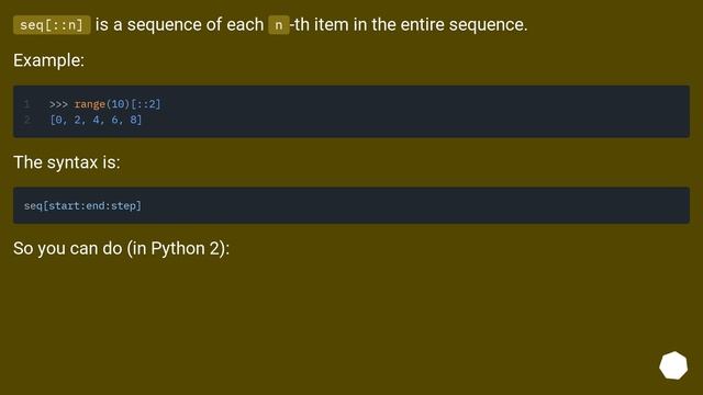 What is :: (double colon) in Python when subscripting sequences? смотреть онлайн