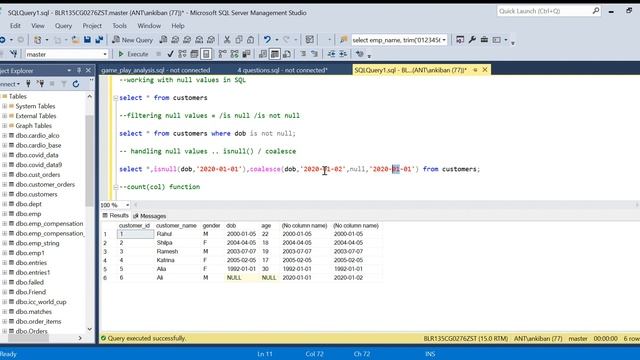 Working with SQL NULL values | Null Handling Functions смотреть онлайн