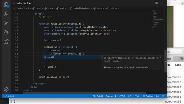 05 Slide Show JS setInterval смотреть онлайн
