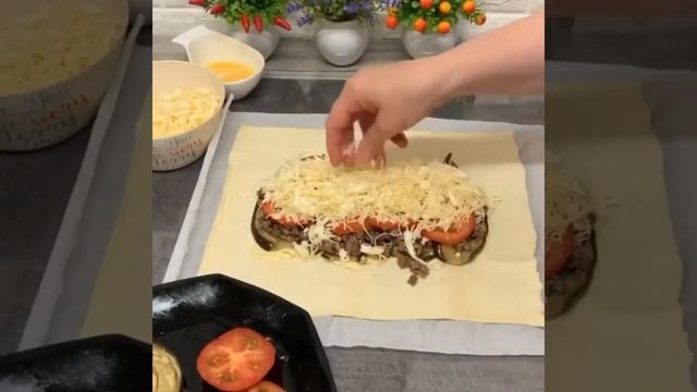 Мясной пирог с овощами?