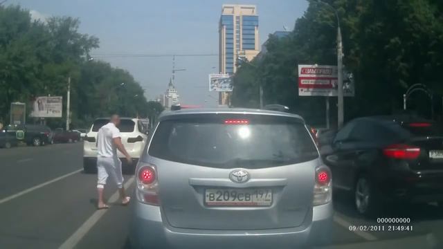Toyota Vs Рorsche Cayenne Русские не сдаются Воронеж) Roadrage