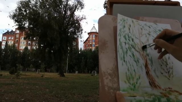 Пленэр, рисуем иву. Акварель. #Рисование_для_всех, #DrawingForYou, #paintingtutorials
