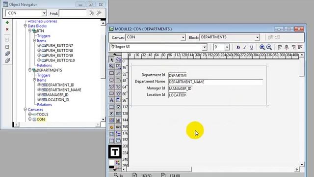 Oracle forms Training: Toolbar Canvas смотреть онлайн