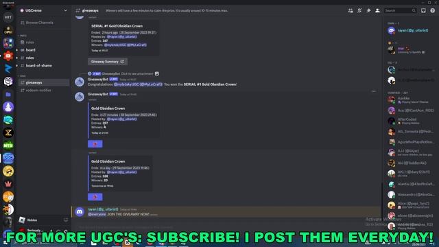 How To Get Gold Obsidian Crown in UGCverse Codes (ROBLOX FREE LIMITED UGC ITEMS) смотреть онлайн